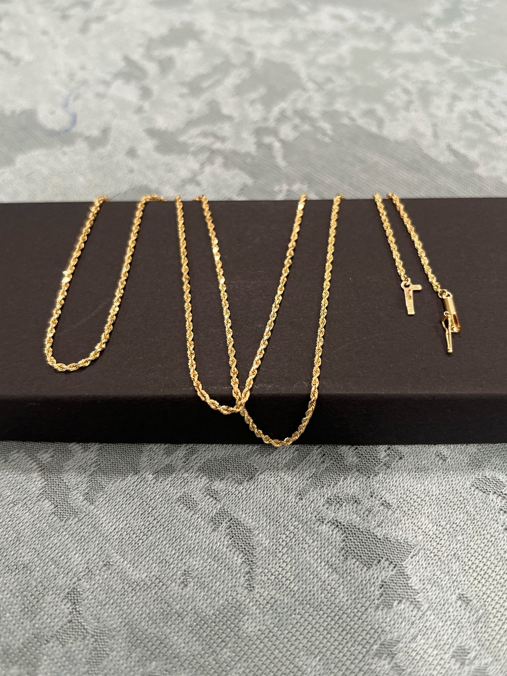10K Gold 22in 1mm Rope Chain Necklace Women/Men - Picture 5 of 11